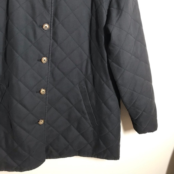 ORVIS XL Quilted Chore Jacket Black Button Front Lined Pockets - Picture 4 of 9